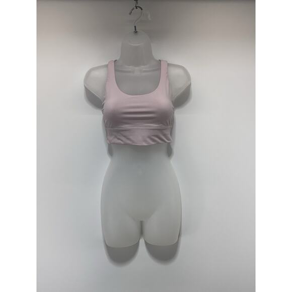 Lululemon Energy Longline Bra Pink Frosting Medium Support A-B Cups Women’s 6 - Picture 1 of 5